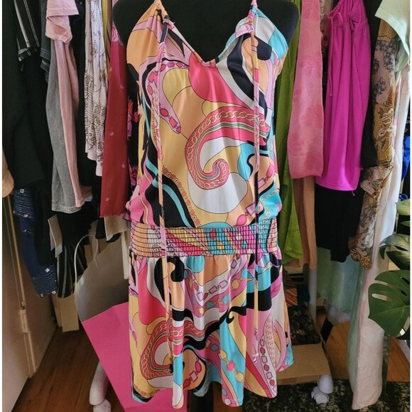 Vintage Dress Multicolor Print VaVa By Joy Han Colorful Size Small - Picture 14 of 16